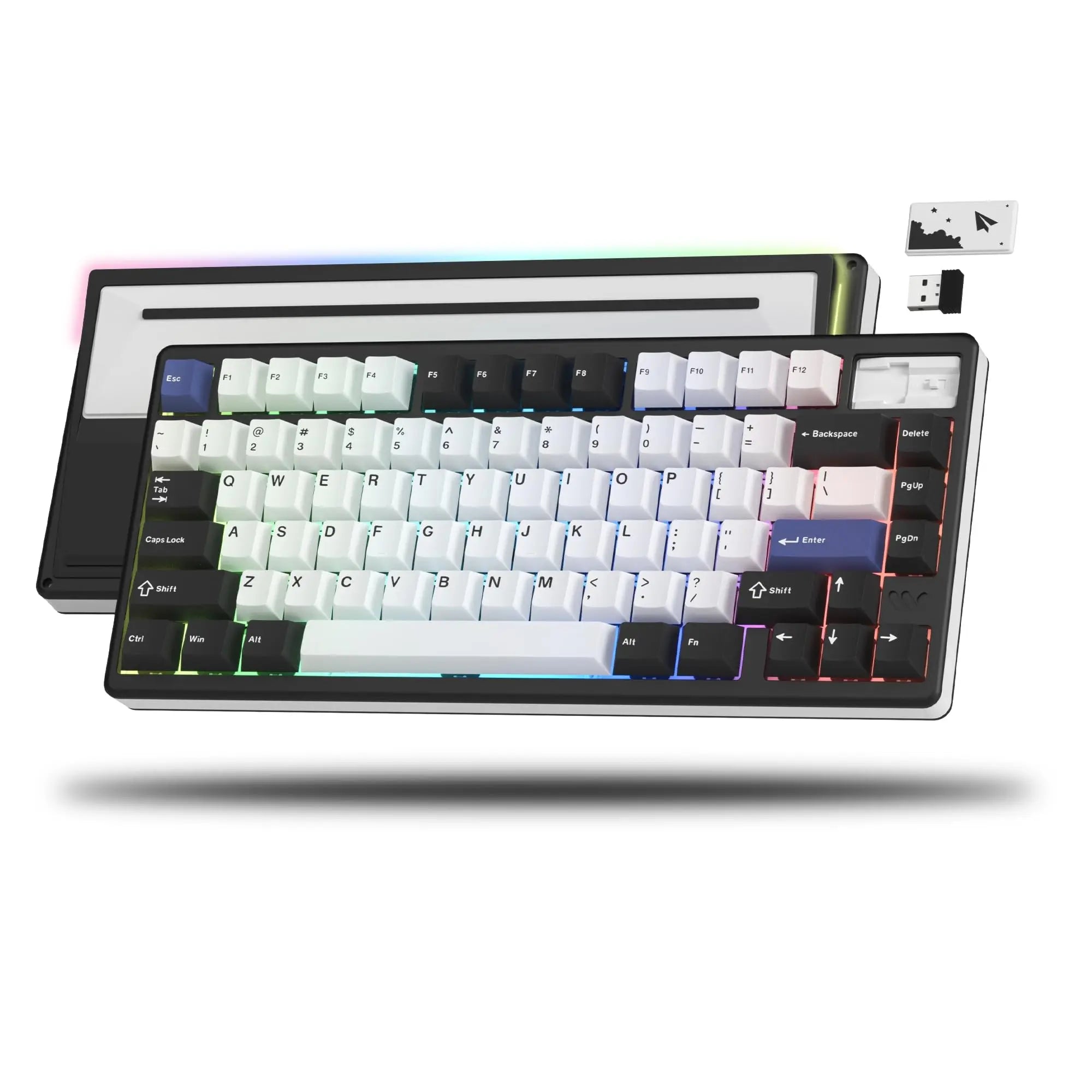 Womier SK71Pro Wireless Mechanical Keyboard QMK/VIA Programmable Tri-Mode Bluetooth/2.4G/USB-C Hot-Swappable RGB Gaming Keyboard