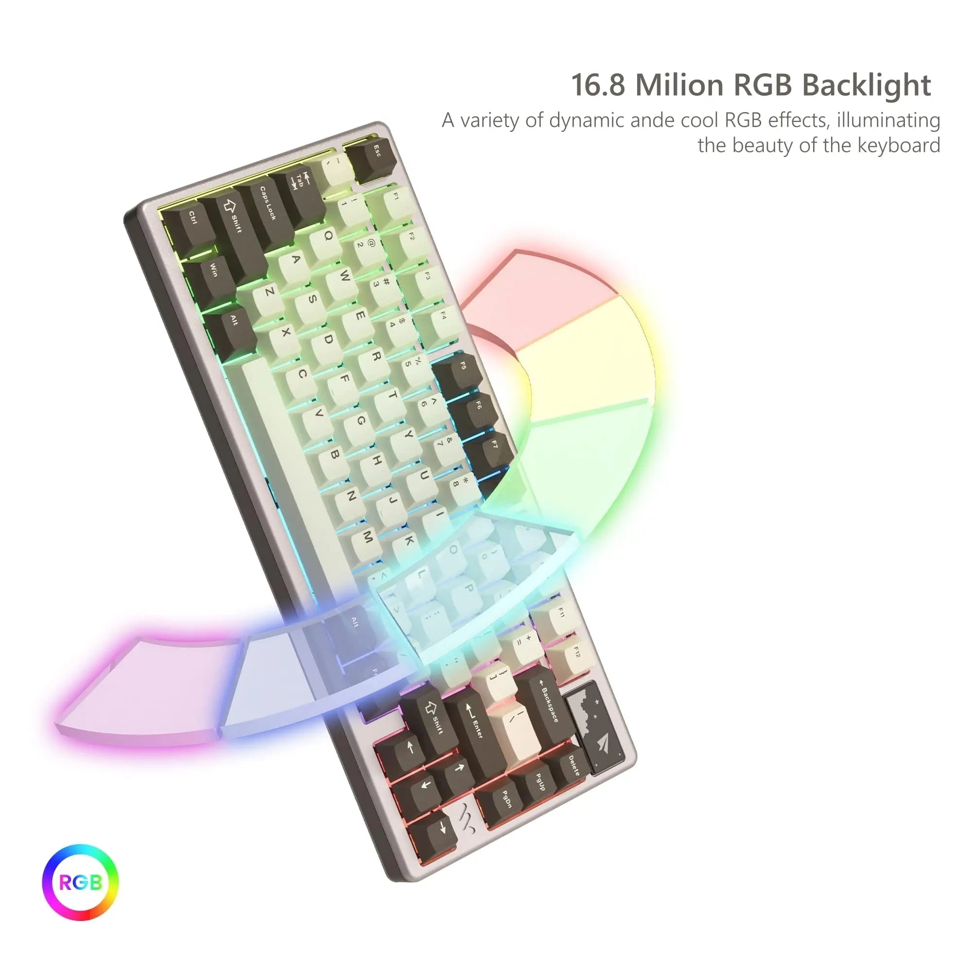 Womier SK71Pro Wireless Mechanical Keyboard QMK/VIA Programmable Tri-Mode Bluetooth/2.4G/USB-C Hot-Swappable RGB Gaming Keyboard