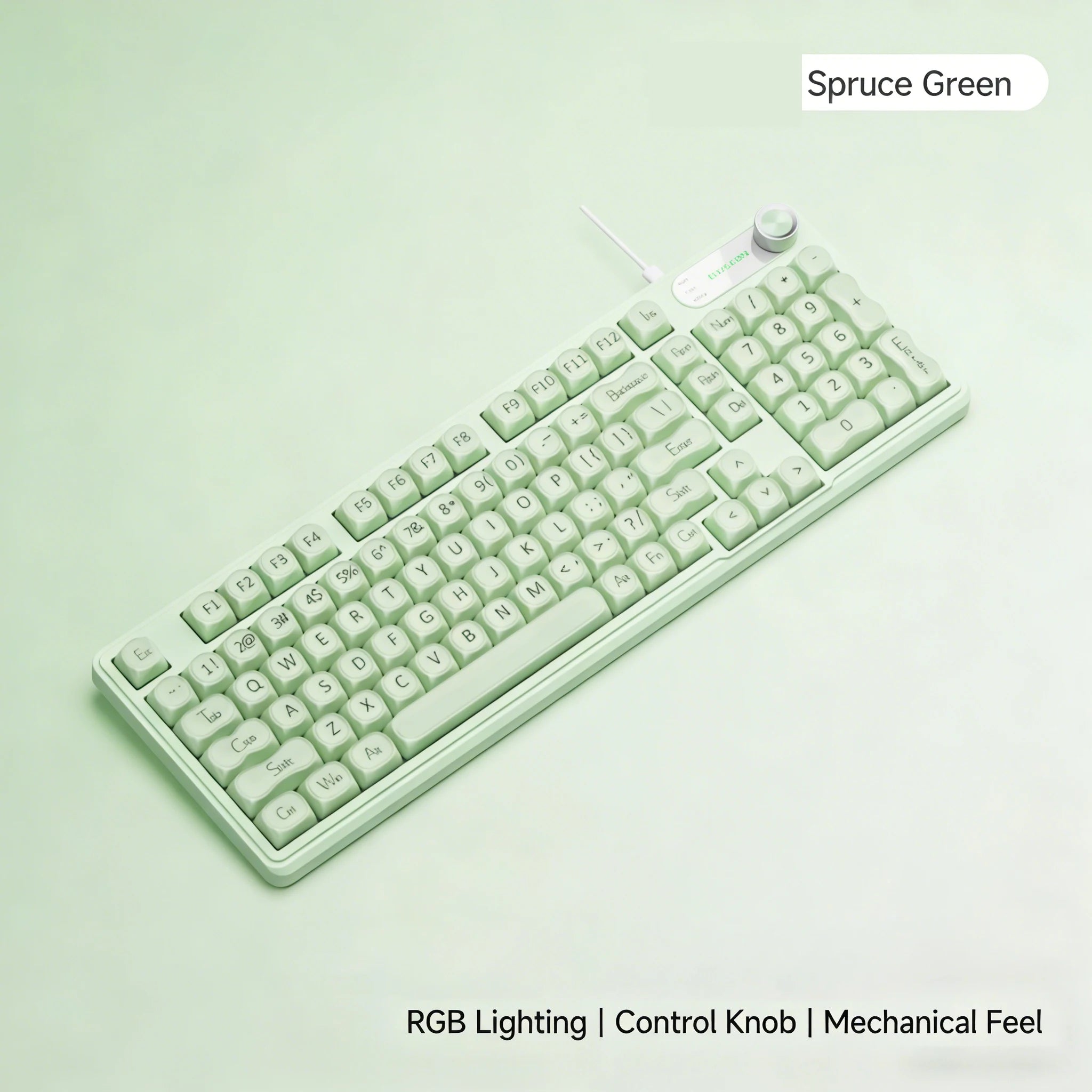 EWEADN V102 Wired Keyboard 98 Keys Creamy Gaming Keyboard RGB Silent Wired Cute Mechanical Computer Keyboard for Laptop PC Gamer